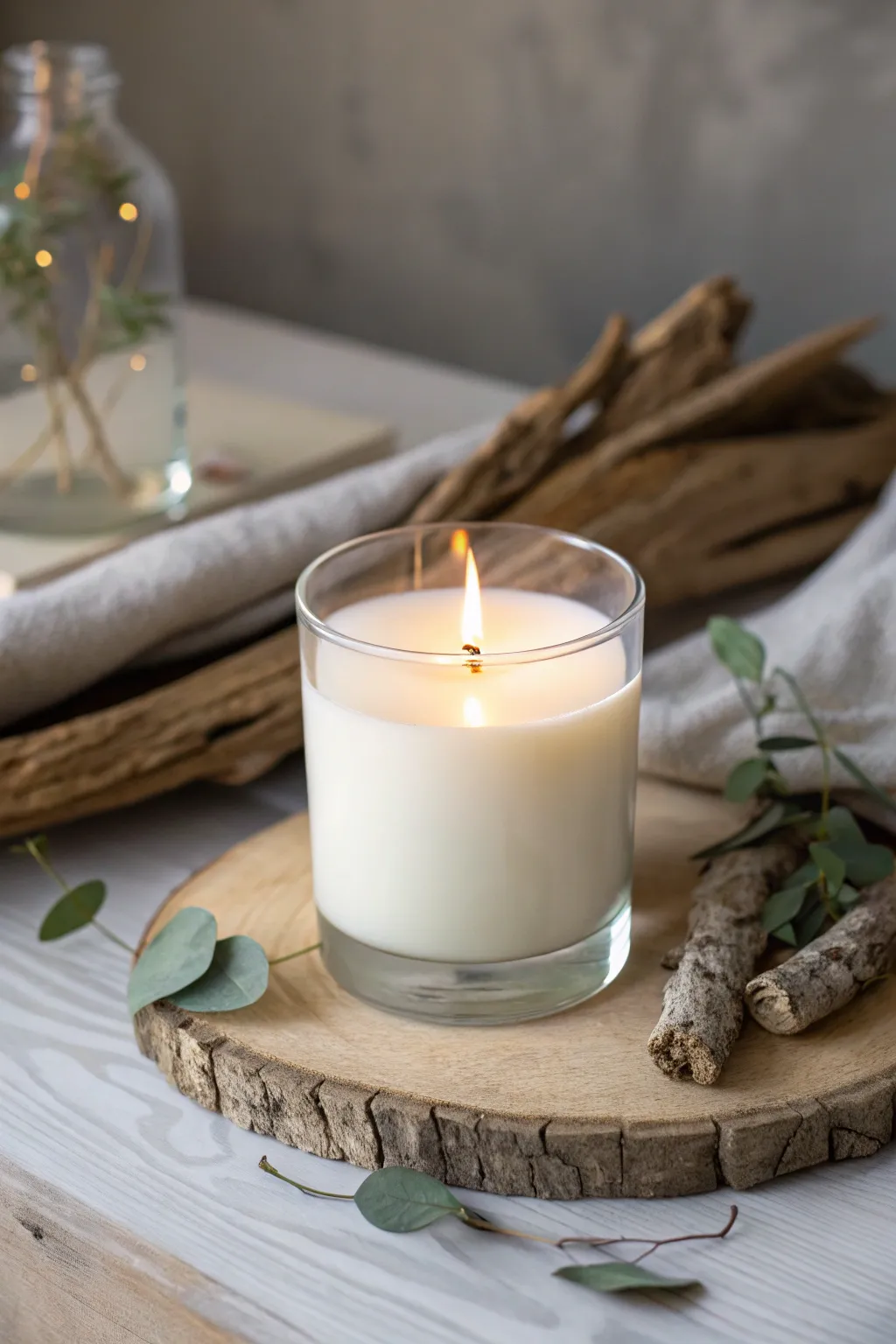 Illuminate your space with the warmth and beauty of a hand-crafted candle.