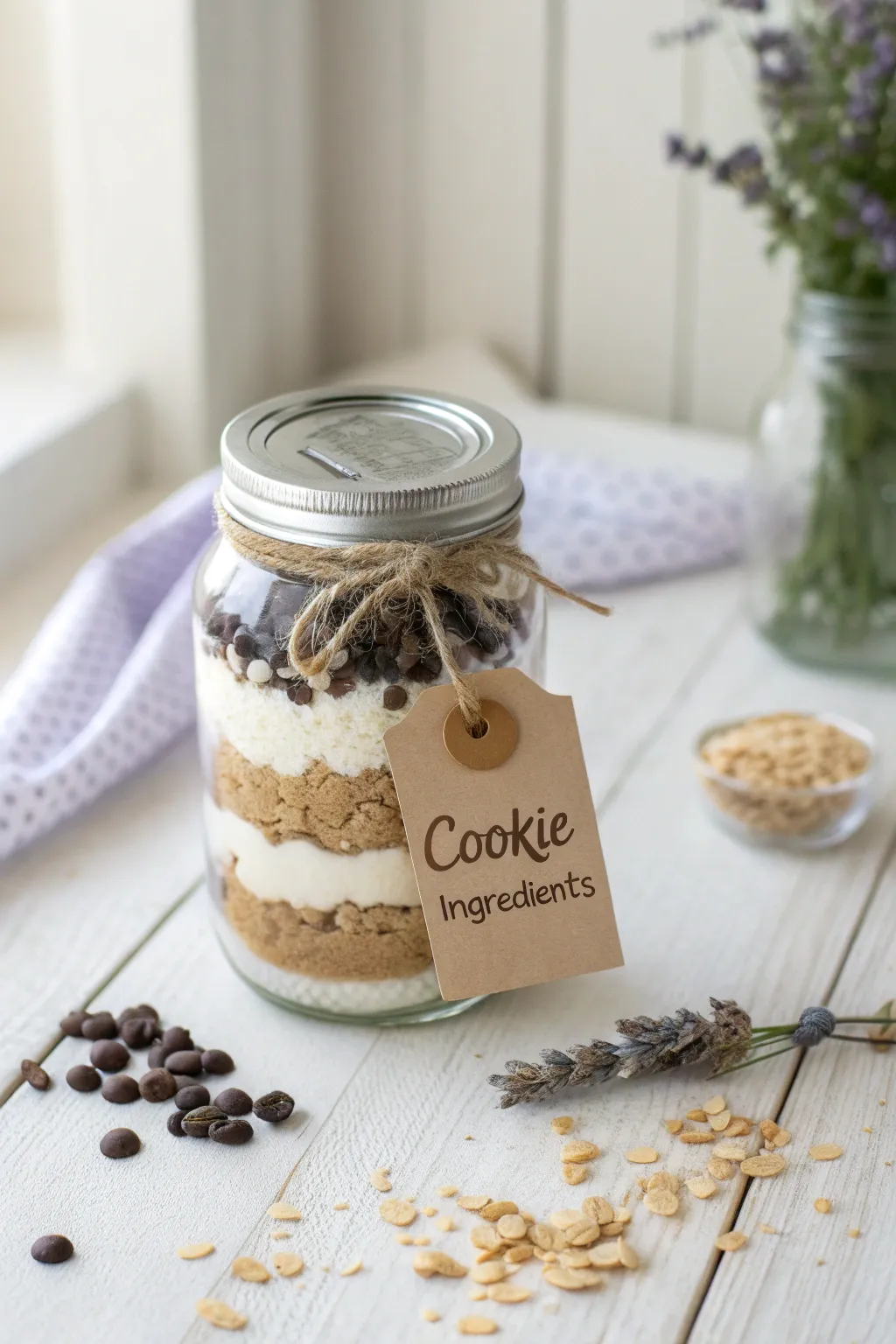 Elevate your gift-giving with a charming mason jar cookie mix, perfect for spreading holiday cheer with a touch of handmade love.