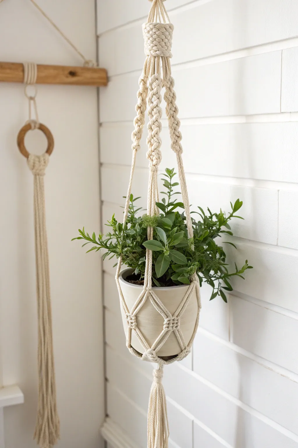Elevate your space with a touch of bohemian charm - beautifully handcrafted macramé plant hangers.