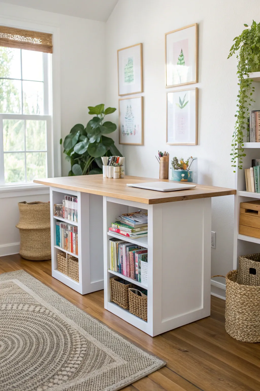 Elevate your crafting space with this chic DIY craft table, blending minimalist design with boho flair.