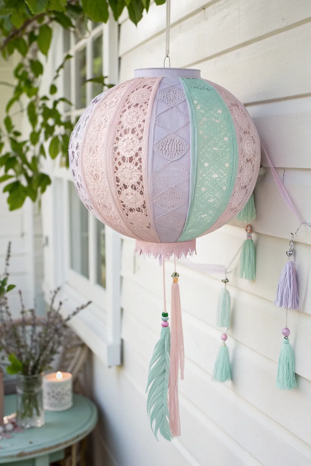 Illuminate your celebration with handcrafted elegance: A vibrant paper lantern that captivates with simplicity and charm.