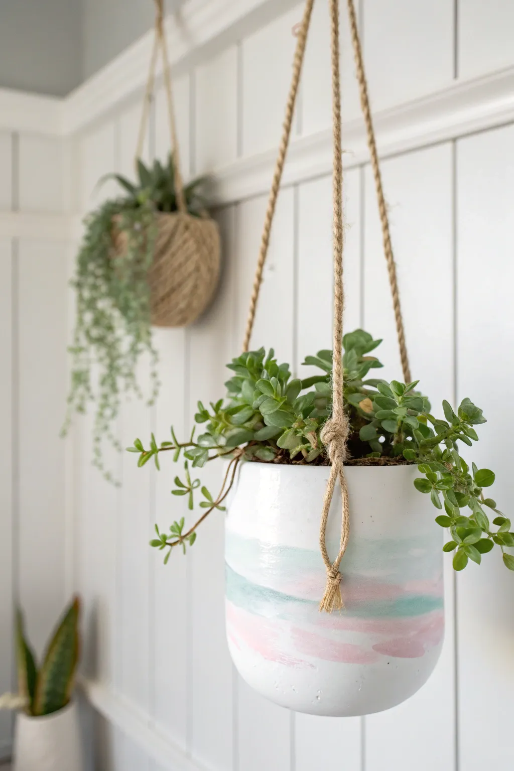 Transform waste into beauty with these chic upcycled planters, perfect for adding a touch of green to your minimalist home.