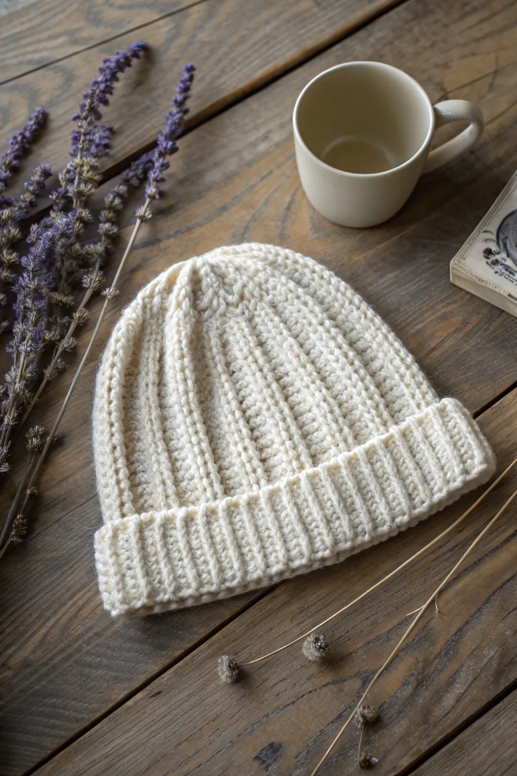 Embrace the chill with timeless elegance: the classic ribbed beanie.