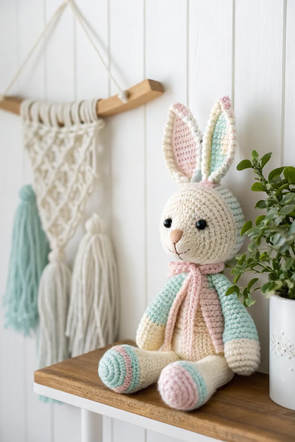 Embrace the charm of simplicity with this adorable crochet bunny, perfect for adding a touch of handcrafted elegance to your spring decor.