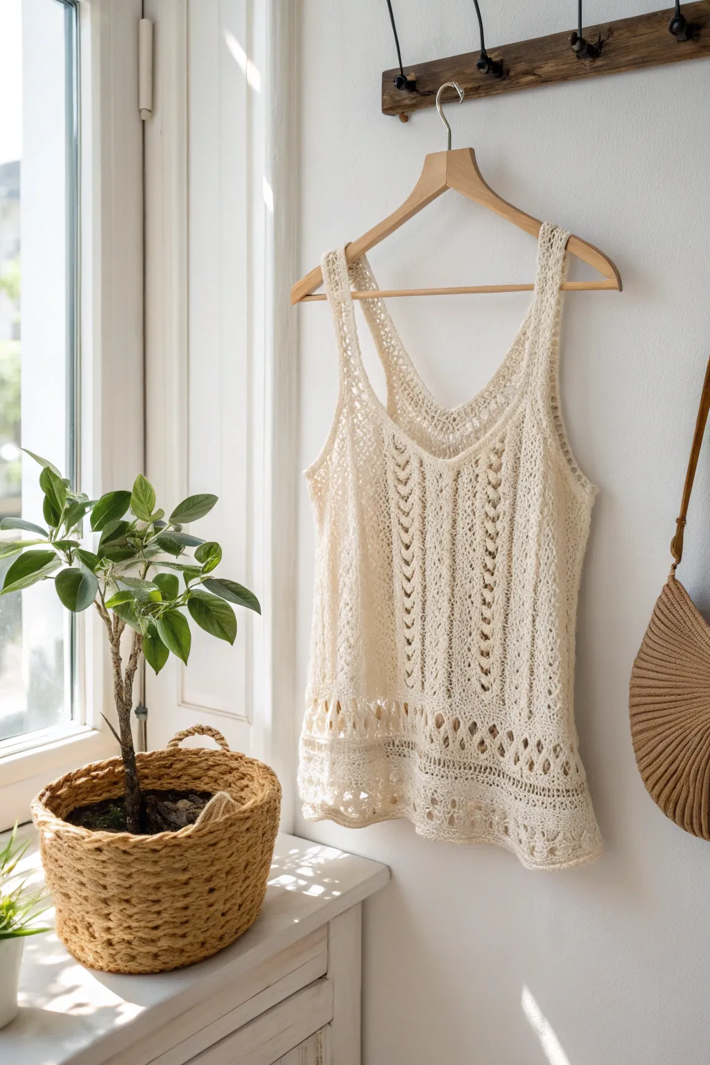 Embrace simplicity and style with this classic crochet tank top, perfect for any occasion.