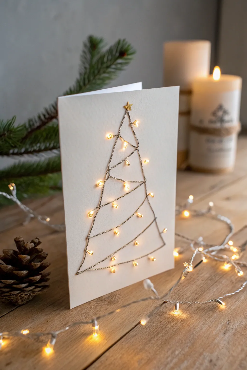 Illuminate your holiday greetings with a touch of minimalist magic.