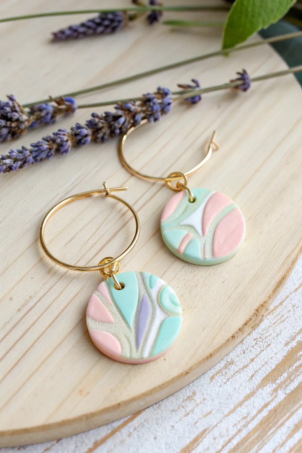 Discover the charm of handcrafted beauty with playful polymer clay earrings.