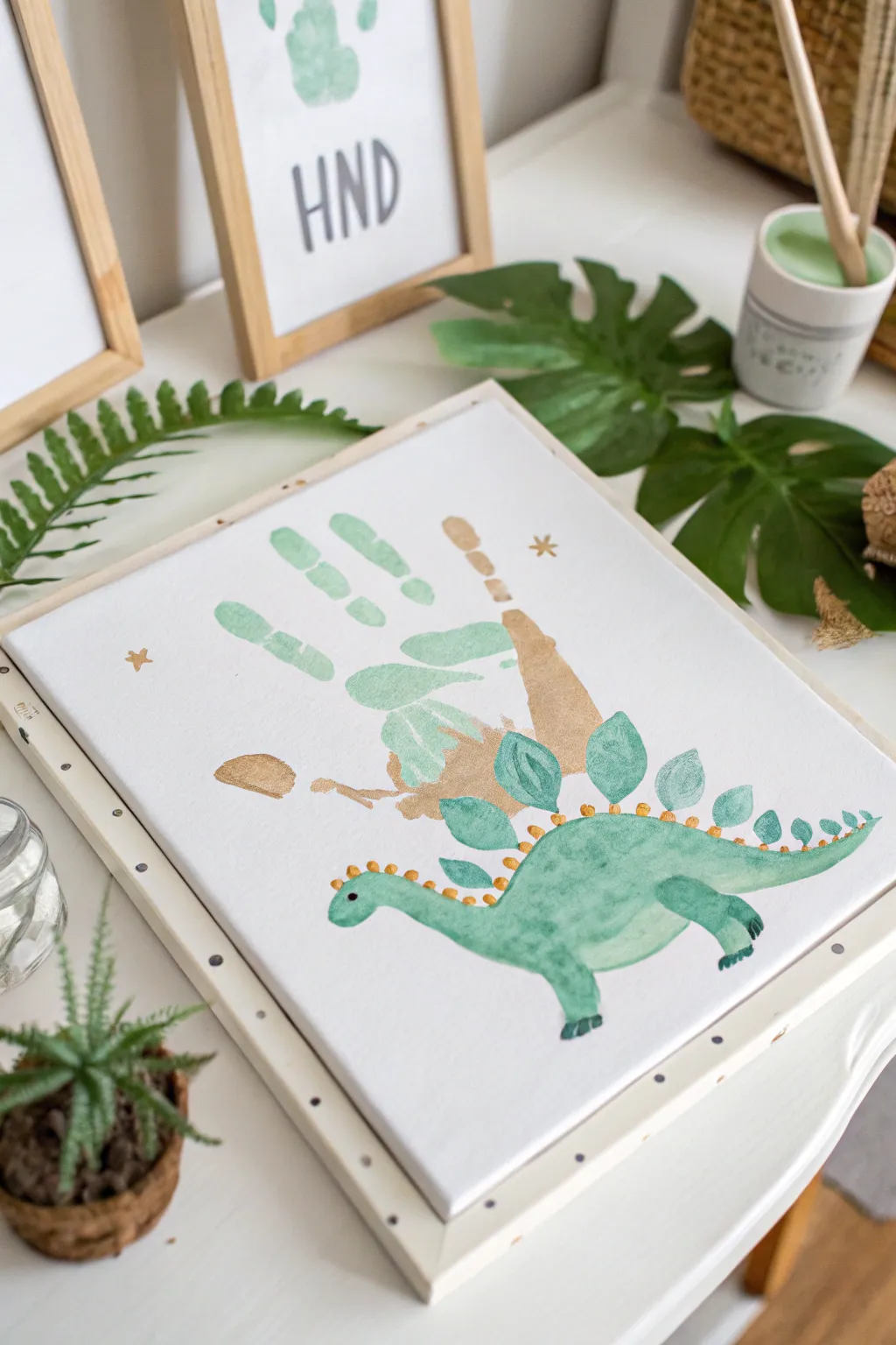 Unleash creativity with handprint dinosaurs—where little hands become mighty Jurassic friends!