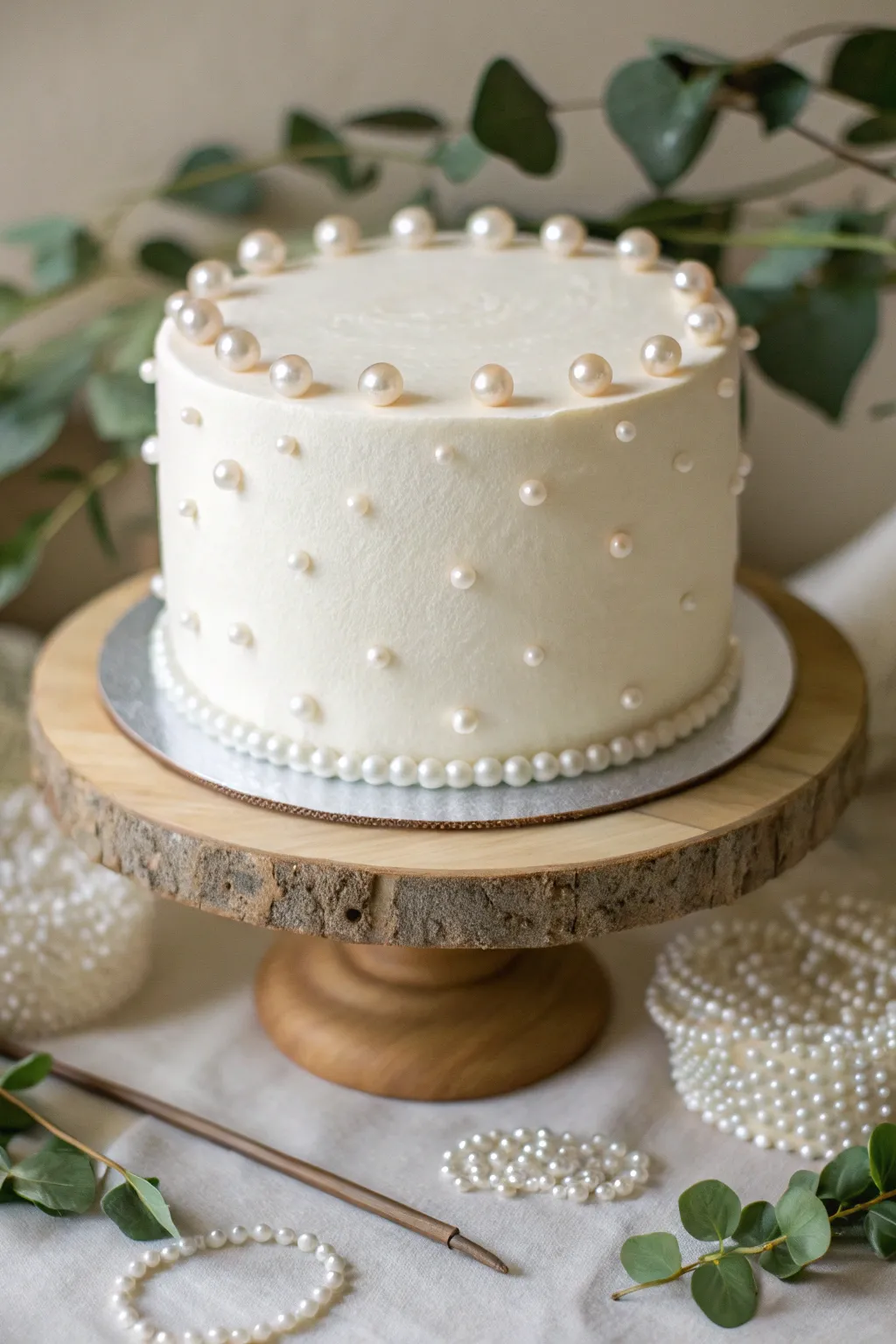 Discover the timeless elegance of sugar pearls, adding a touch of sophistication to your cake creations.