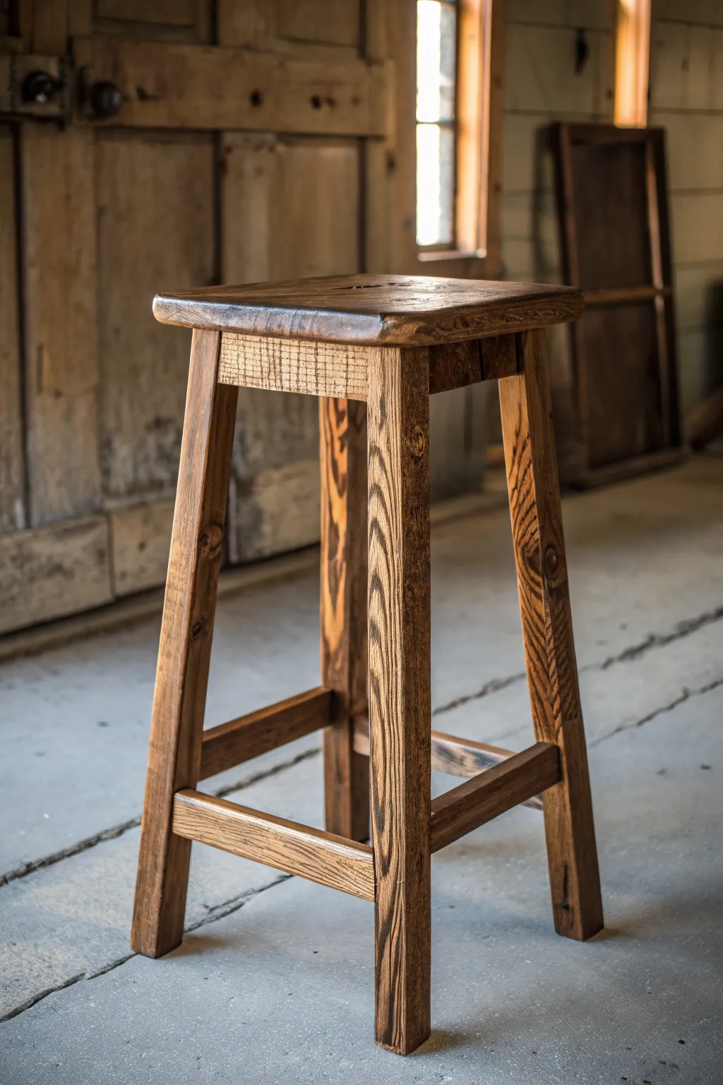 Elevate your space with the timeless charm of reclaimed wood barstools.