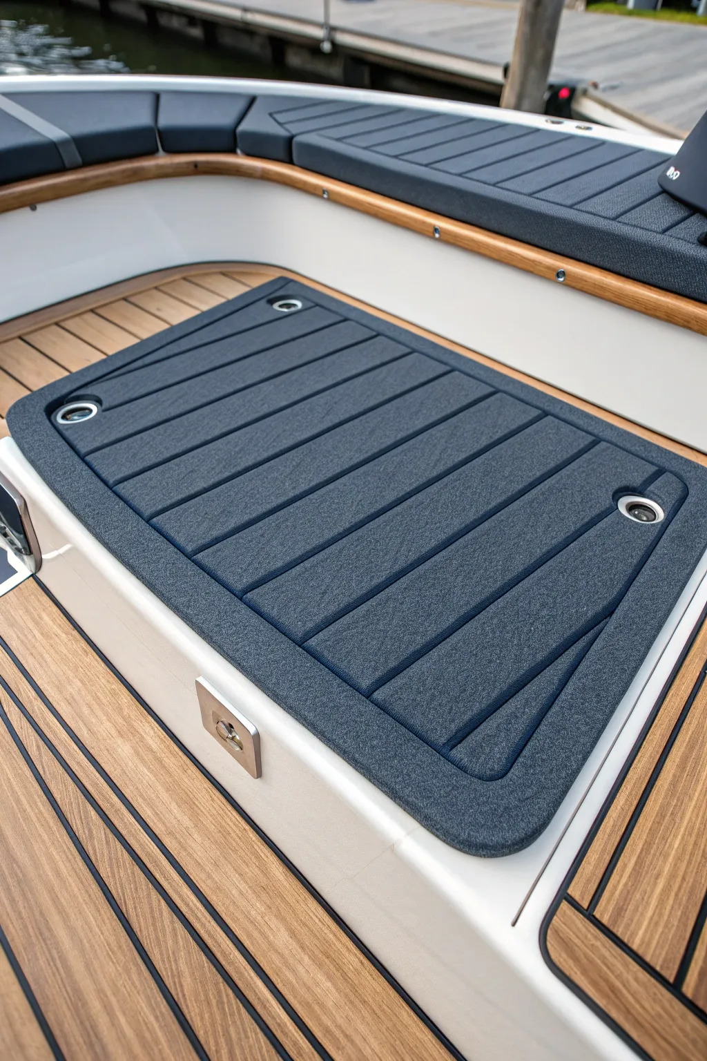 Step into comfort: Experience the luxury of closed-cell foam flooring on your boat.