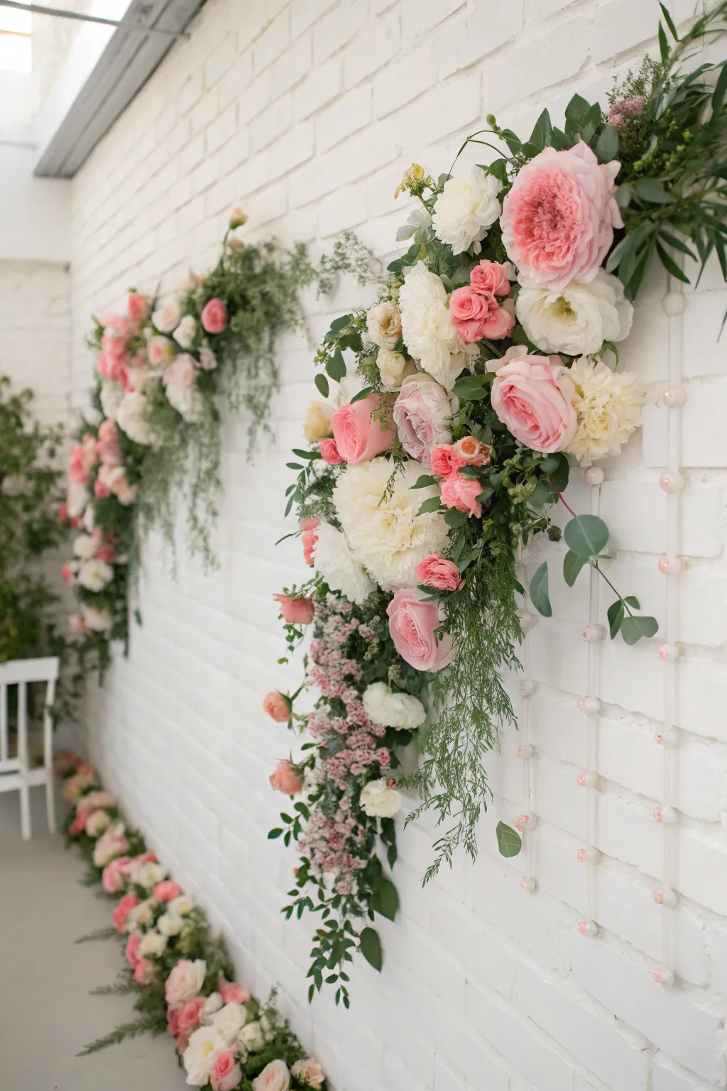 Capture the essence of romance with this stunning floral fantasy wall, a perfect backdrop for unforgettable bridal shower moments.