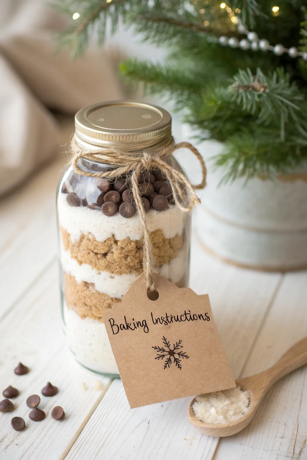 Charming DIY Christmas Gift: Festive Mason Jar Cookie Mix - Simple, Elegant, and Heartfelt!