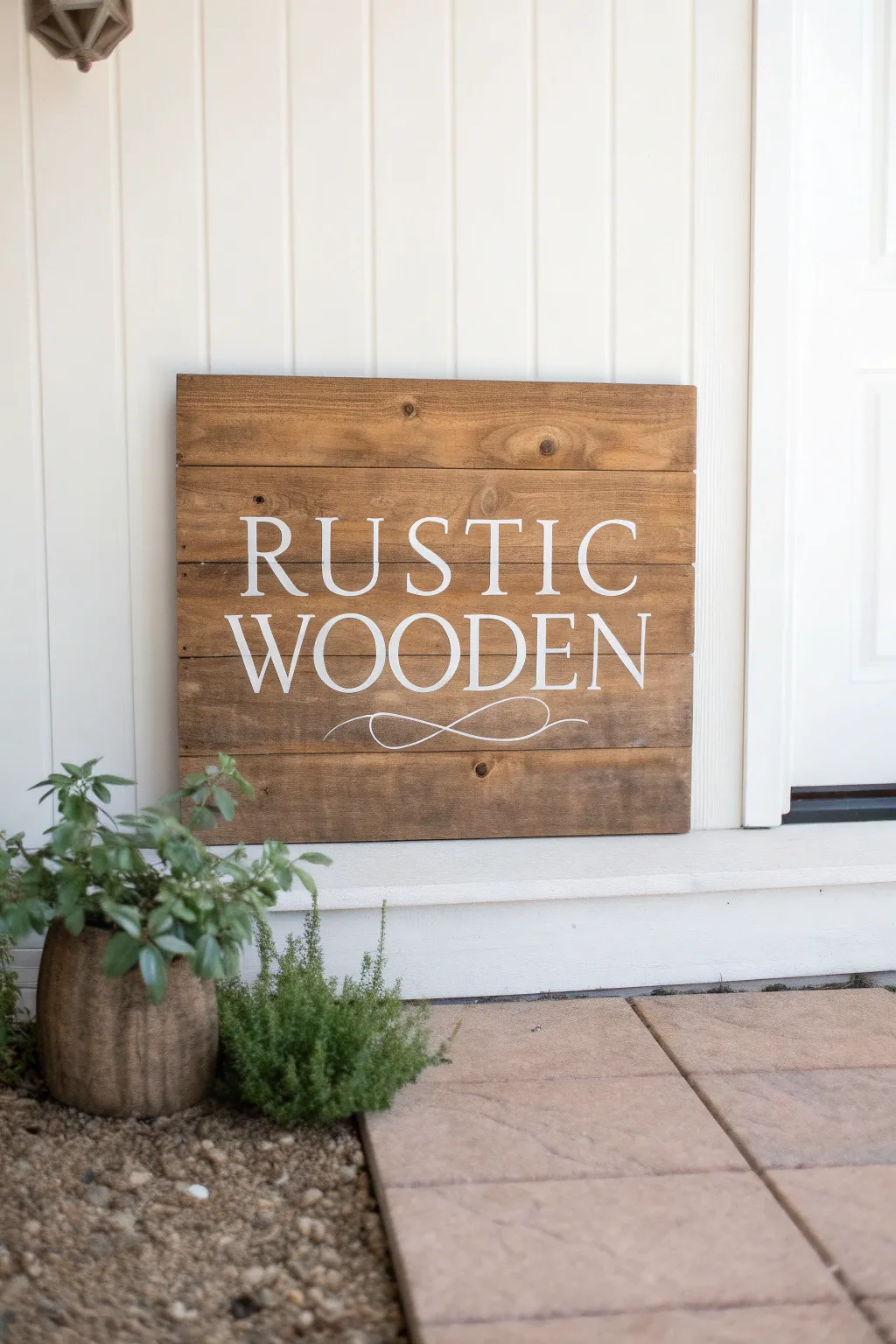 Welcome home with warmth and style—embrace the charm of rustic wooden signs.