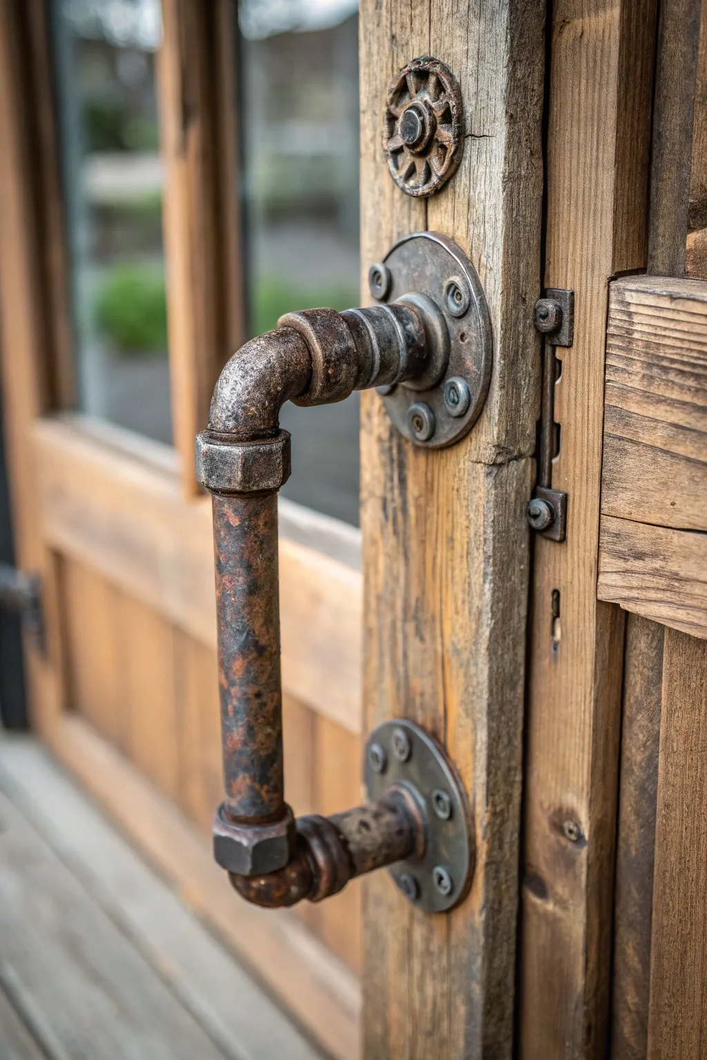 Craft your own industrial charm with this rustic pipe handle.