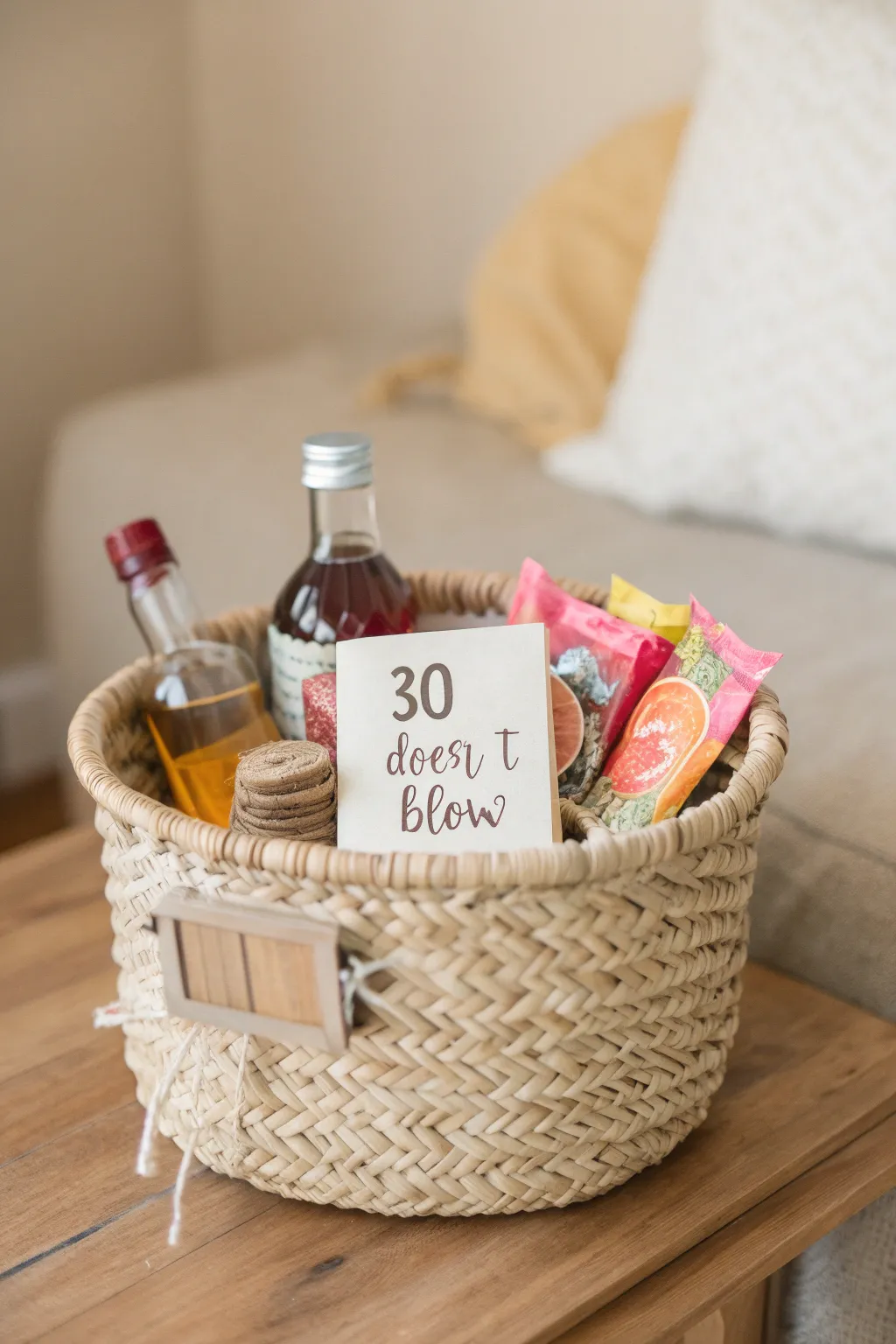 Celebrate the big 3-0 with a touch of humor and style! 🎉🍬 #DIYGiftBasket #30thBirthdayFun