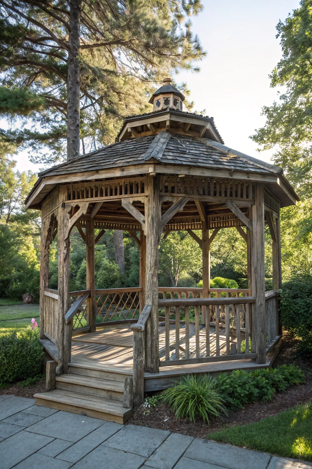 Transform your garden with the timeless charm of a handcrafted wooden gazebo.