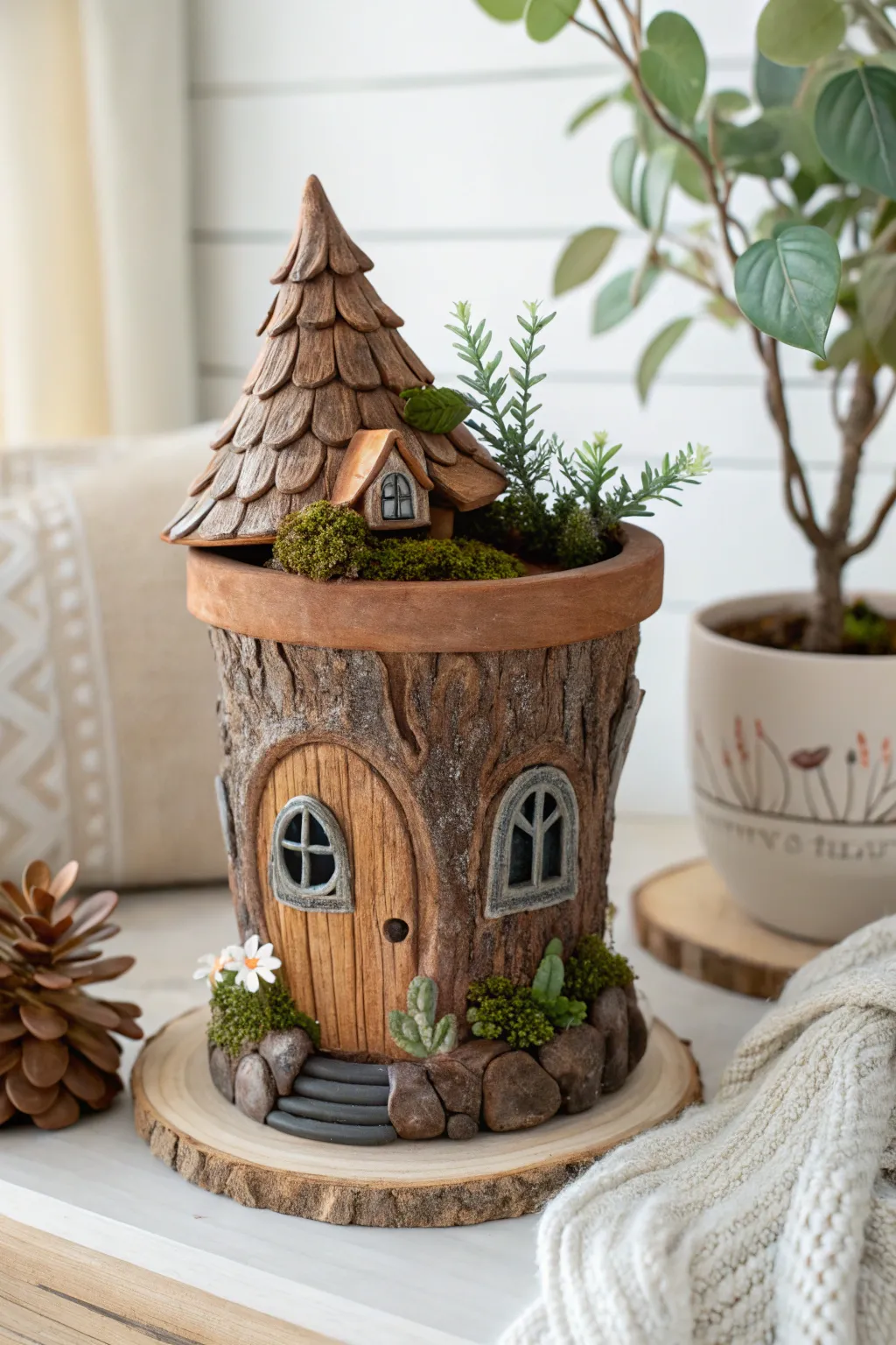 Transform your garden with charming hand-painted gnome homes—where simplicity meets natural beauty.