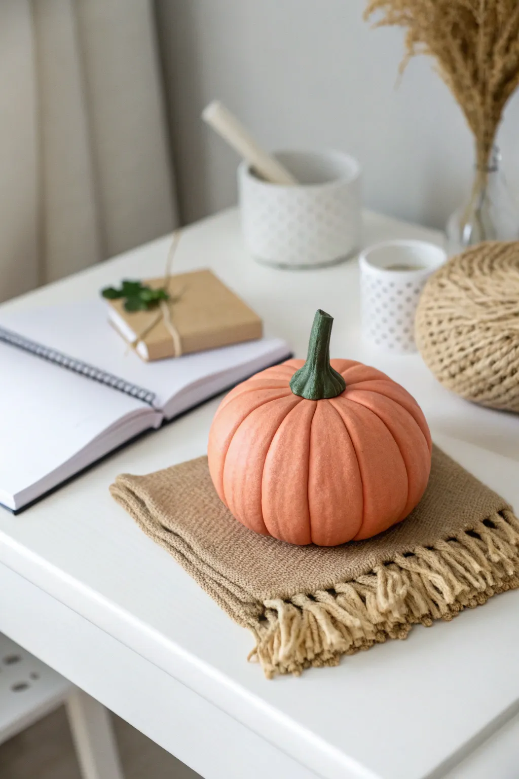 Add a touch of seasonal charm to your workspace with these adorable DIY pumpkin paperweights.