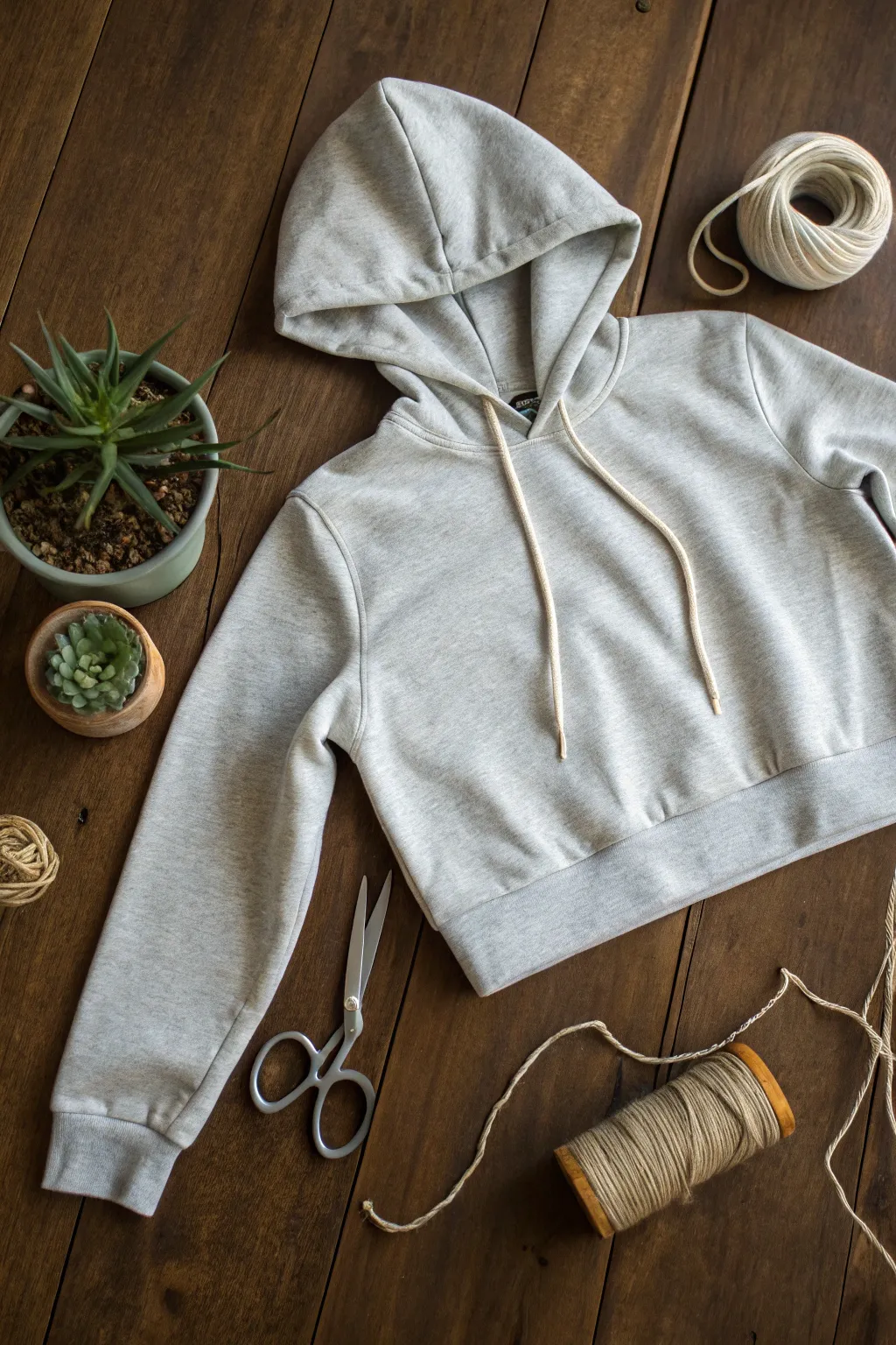 Elevate your casual wardrobe with a chic DIY cropped hoodie—perfectly paired with high-waisted jeans for effortless style.