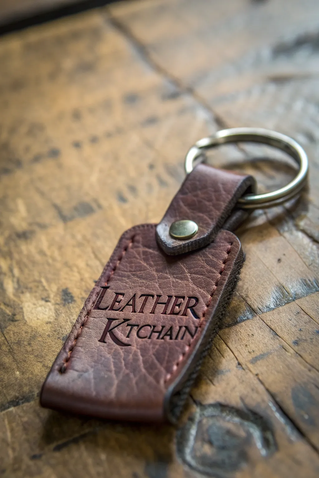 Elevate your style with a timeless rugged leather keychain, crafted to perfection.
