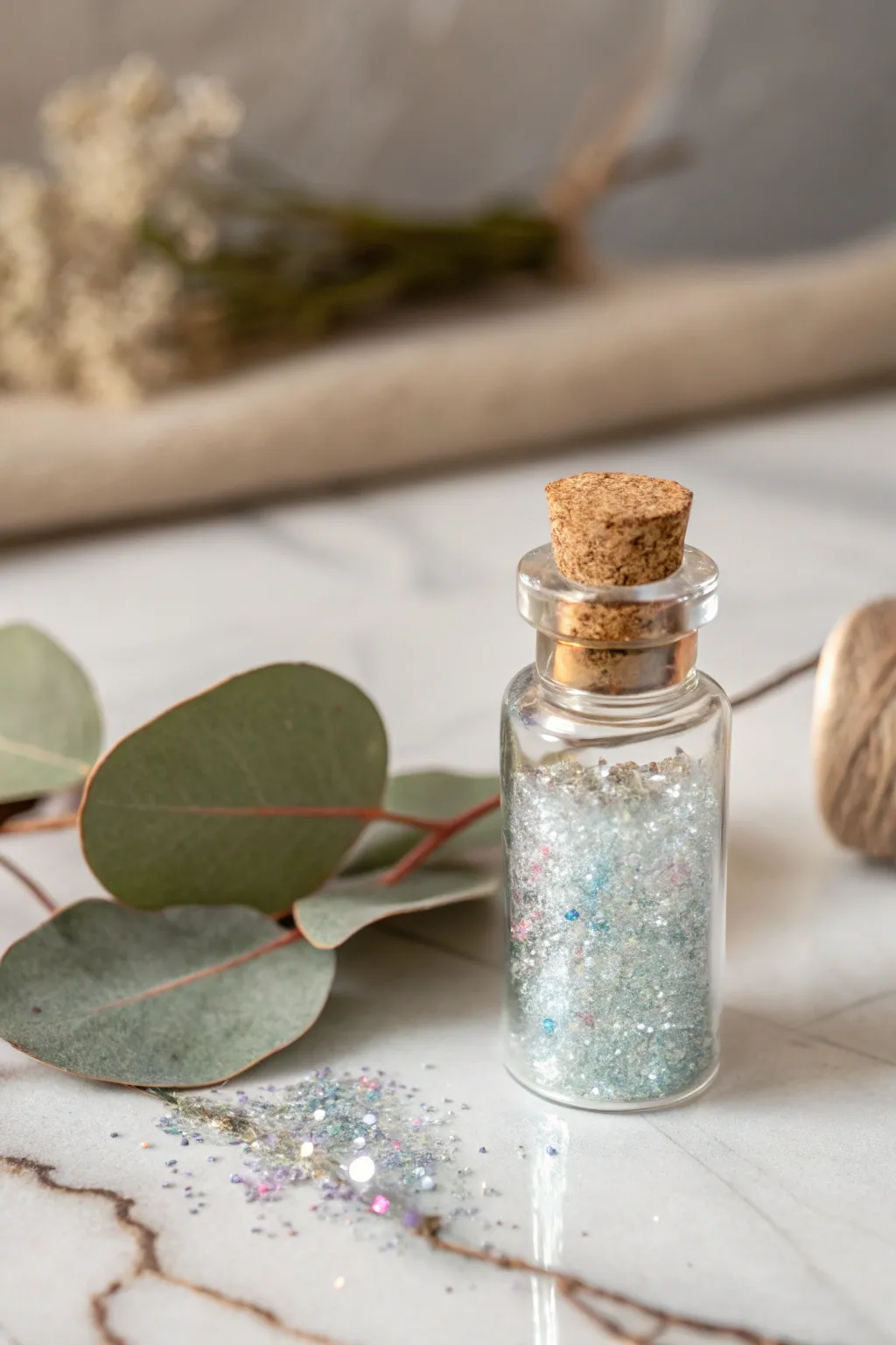 Add a touch of magic to your day with this enchanting glitter potion charm.