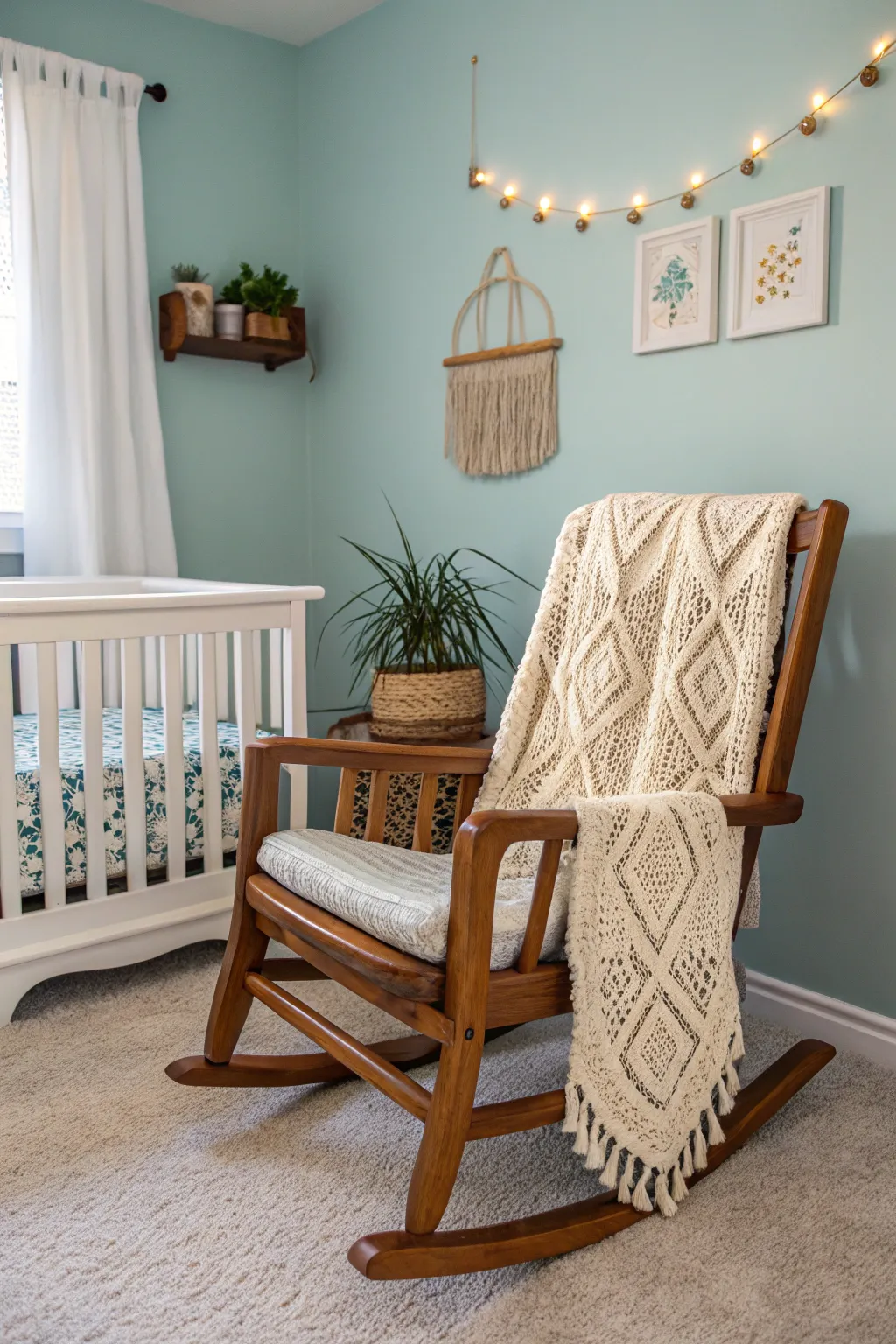 Transform your nursery into a tranquil haven with a touch of pastel blue and minimalist charm.