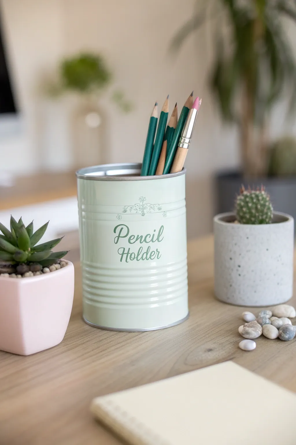 Transform an ordinary tin can into a personalized masterpiece, perfect for adding a touch of elegance and creativity to your workspace!