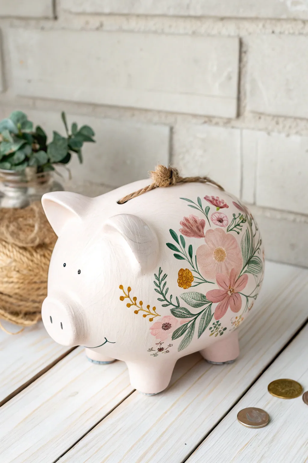 Transform your savings game with this charming DIY piggy bank crafted from a recycled bottle, blending Scandinavian simplicity with Boho elegance.