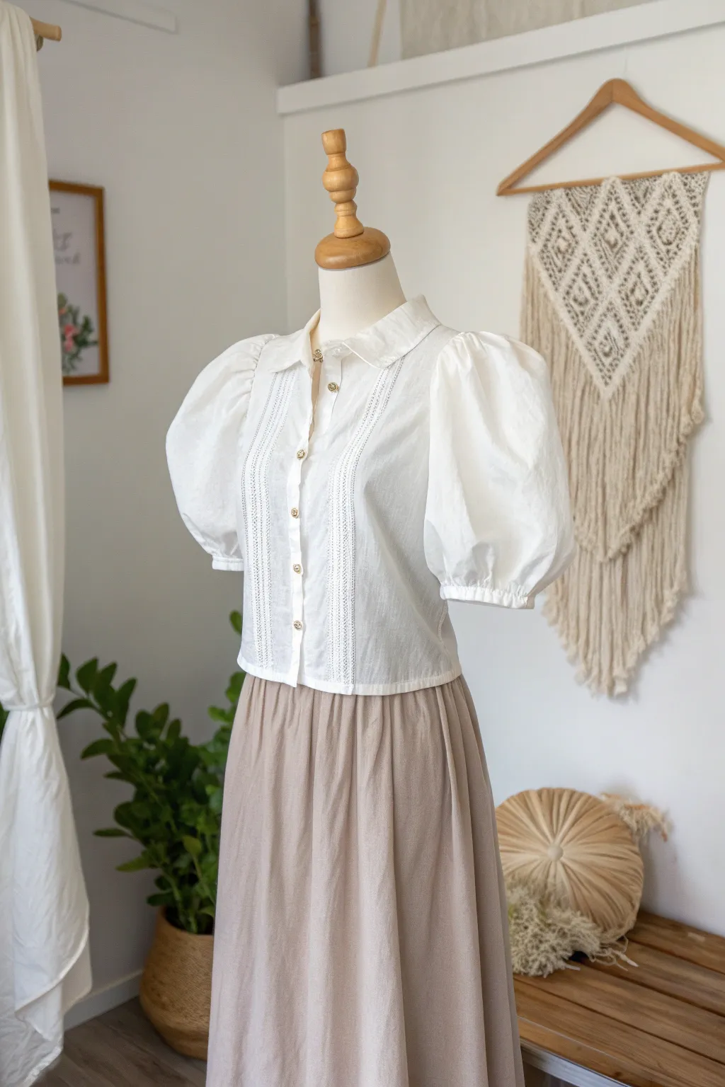 Embrace timeless elegance with a touch of Renaissance flair: a puffy white shirt meets a flowing skirt for the perfect DIY costume.
