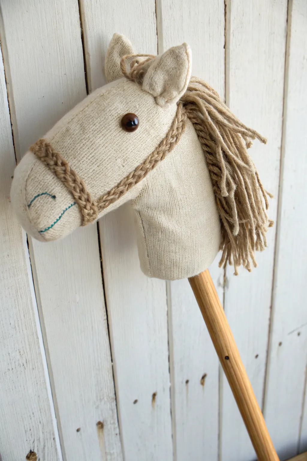 Rediscover childhood magic with this charming DIY sock stick horse, blending minimalist elegance with playful creativity.