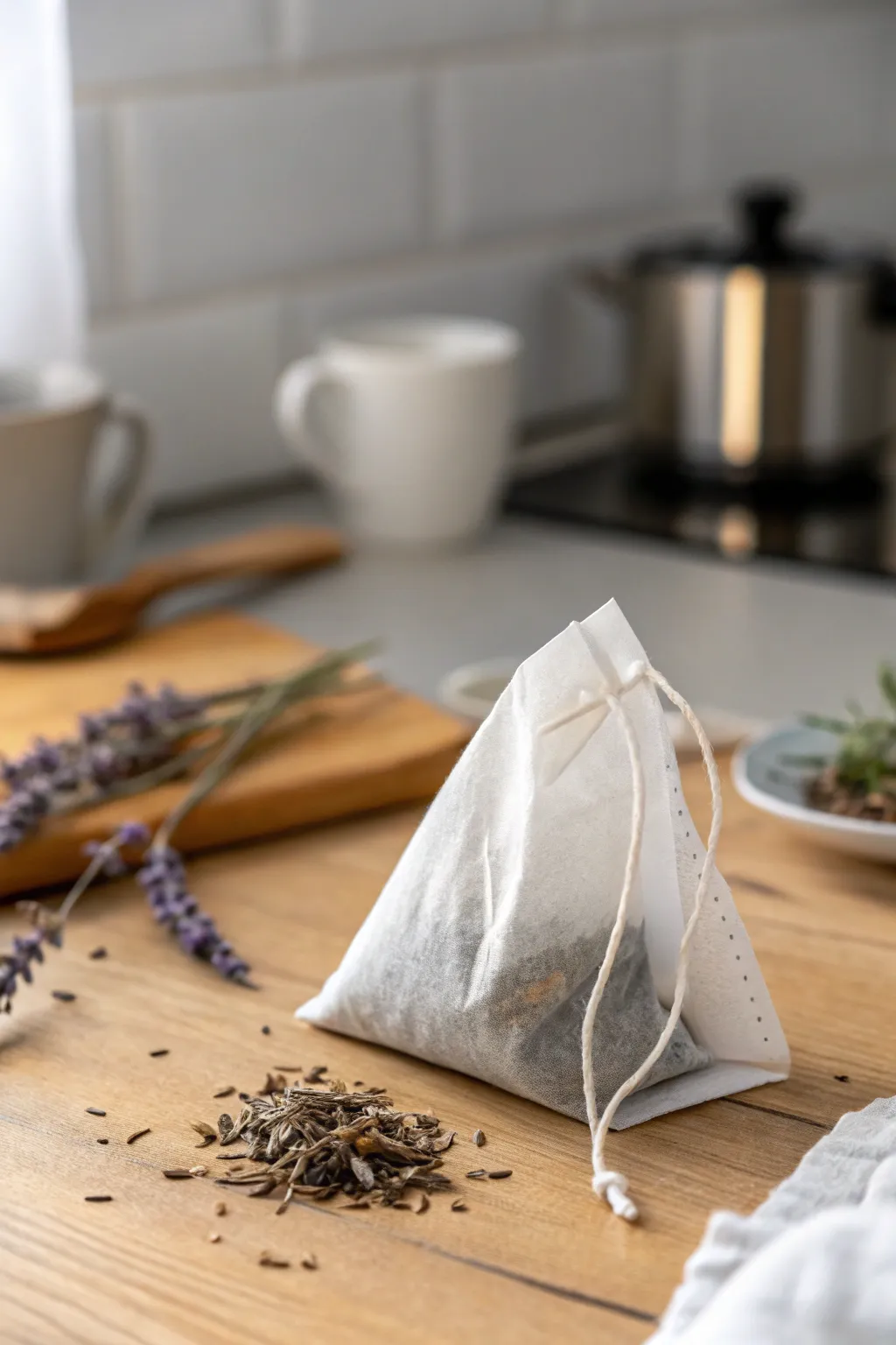 Craft your own moment of calm with this simple DIY coffee filter tea bag.