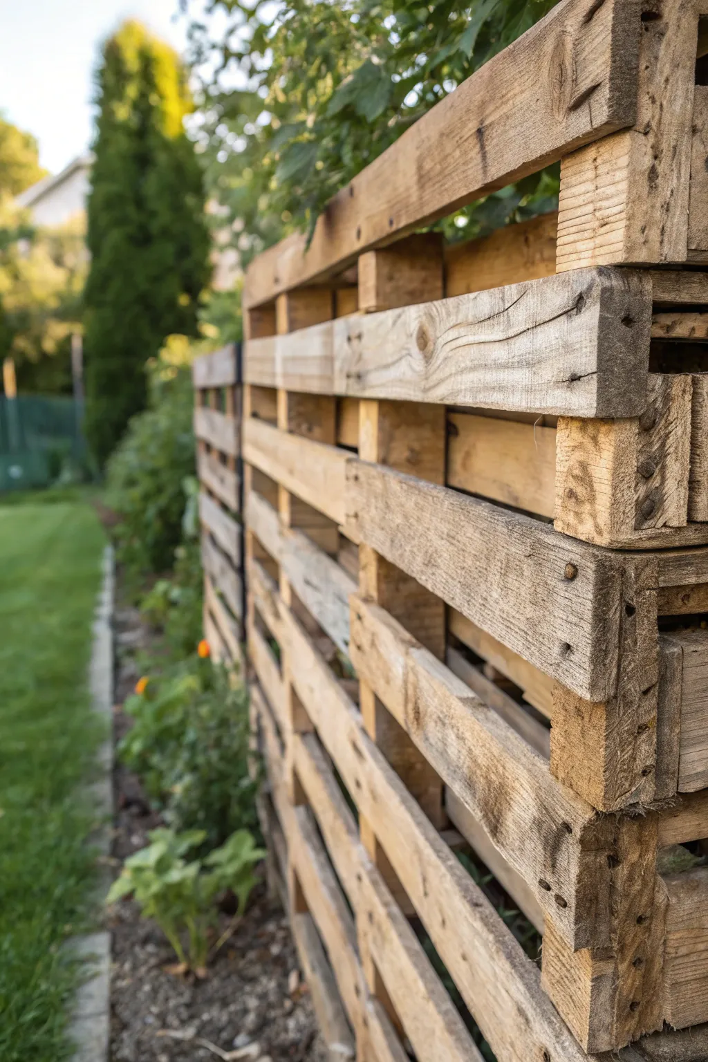 Craft Your Sanctuary: Simple and Effective Wooden Pallet Fence for Your Garden