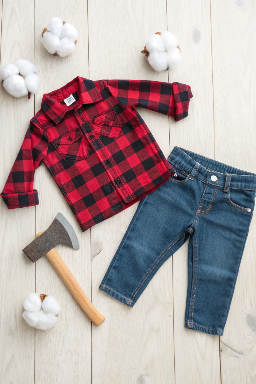 Transform your little one into the cutest lumberjack with this charming DIY costume idea! 🌲🪓 #ToddlerCostume #ScandiBoho