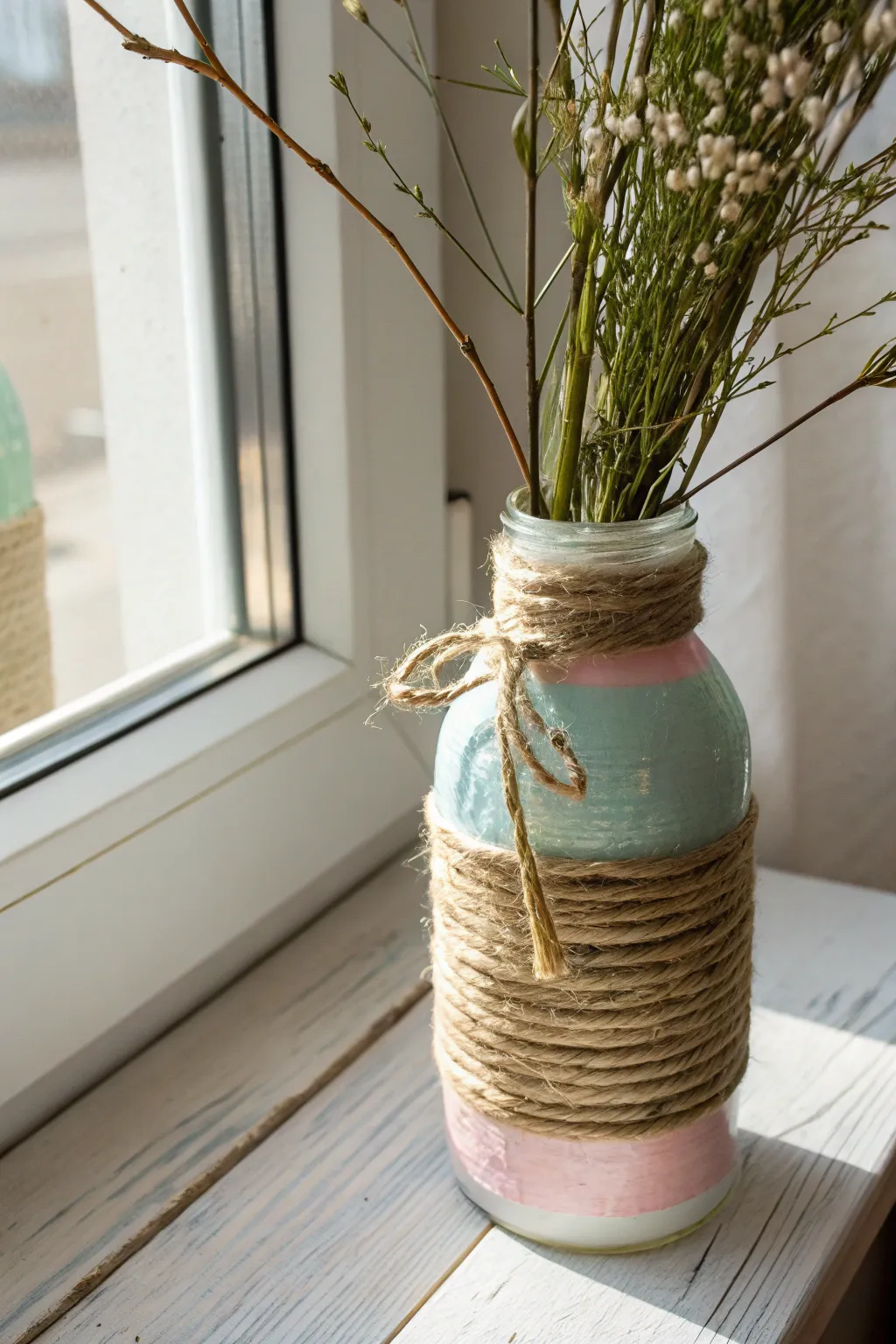 Breathe new life into old jars with this minimalist DIY vase idea.