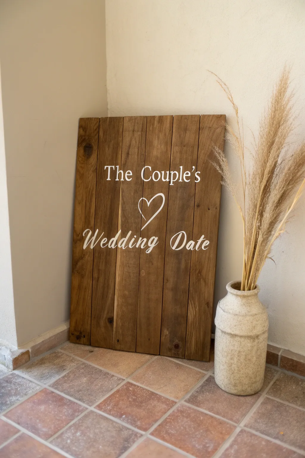 Celebrate love with a personalized wooden sign that tells their unique story.