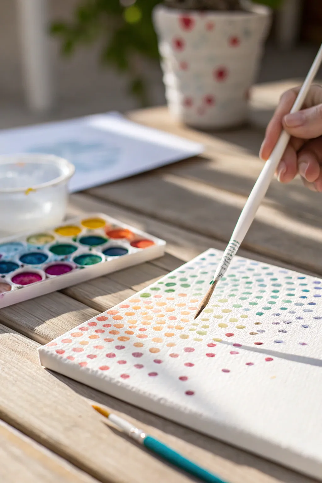 Discover the soothing art of Q-tip pointillism and let your creativity flow with every dot.