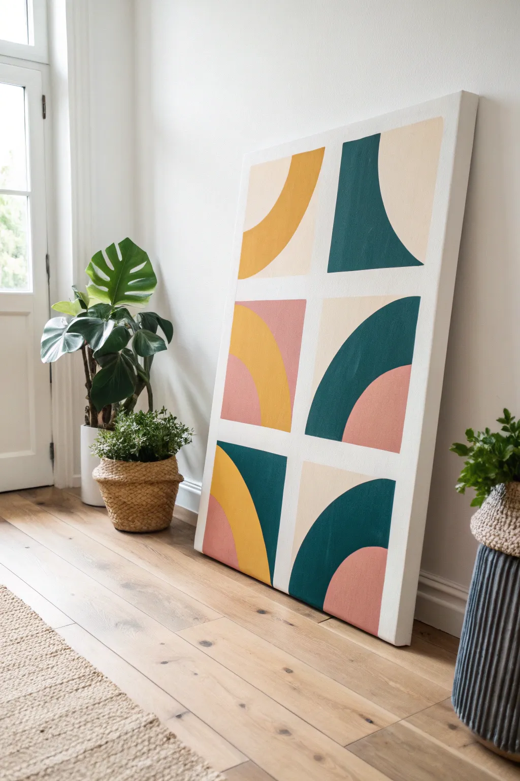 Transform your space with easy abstract geometric art—chic, modern, and effortlessly stylish.