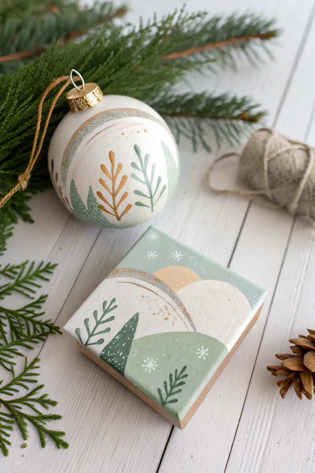 Capture the festive spirit with minimalist Christmas canvas art.