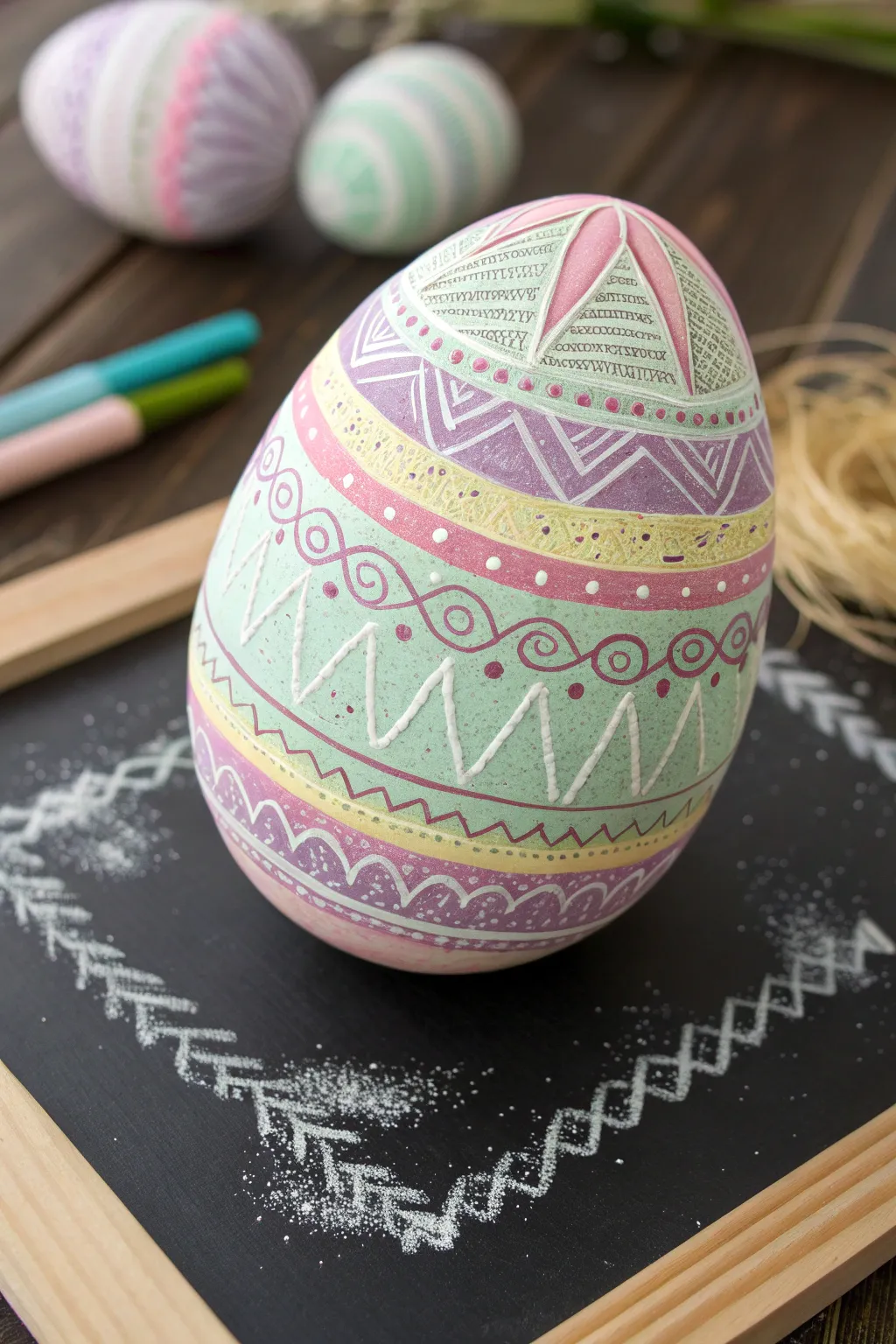 Embrace the art of simplicity with charming pastel Easter egg patterns.