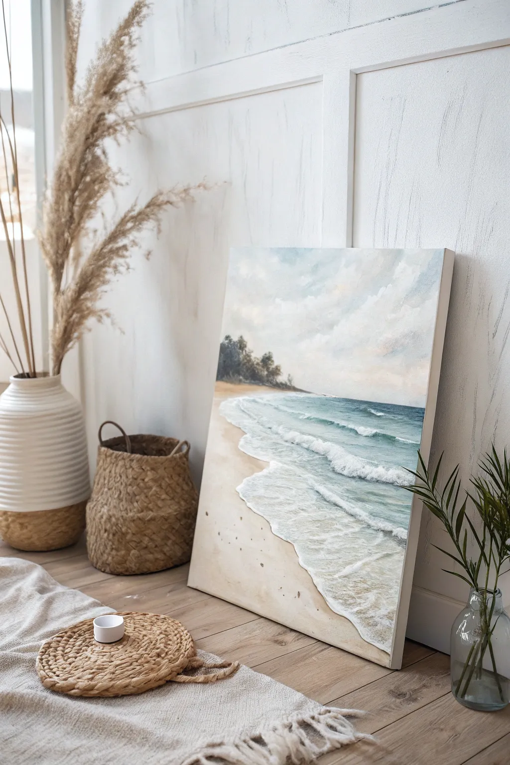 Transform your space into a coastal haven with this simple shoreline masterpiece.