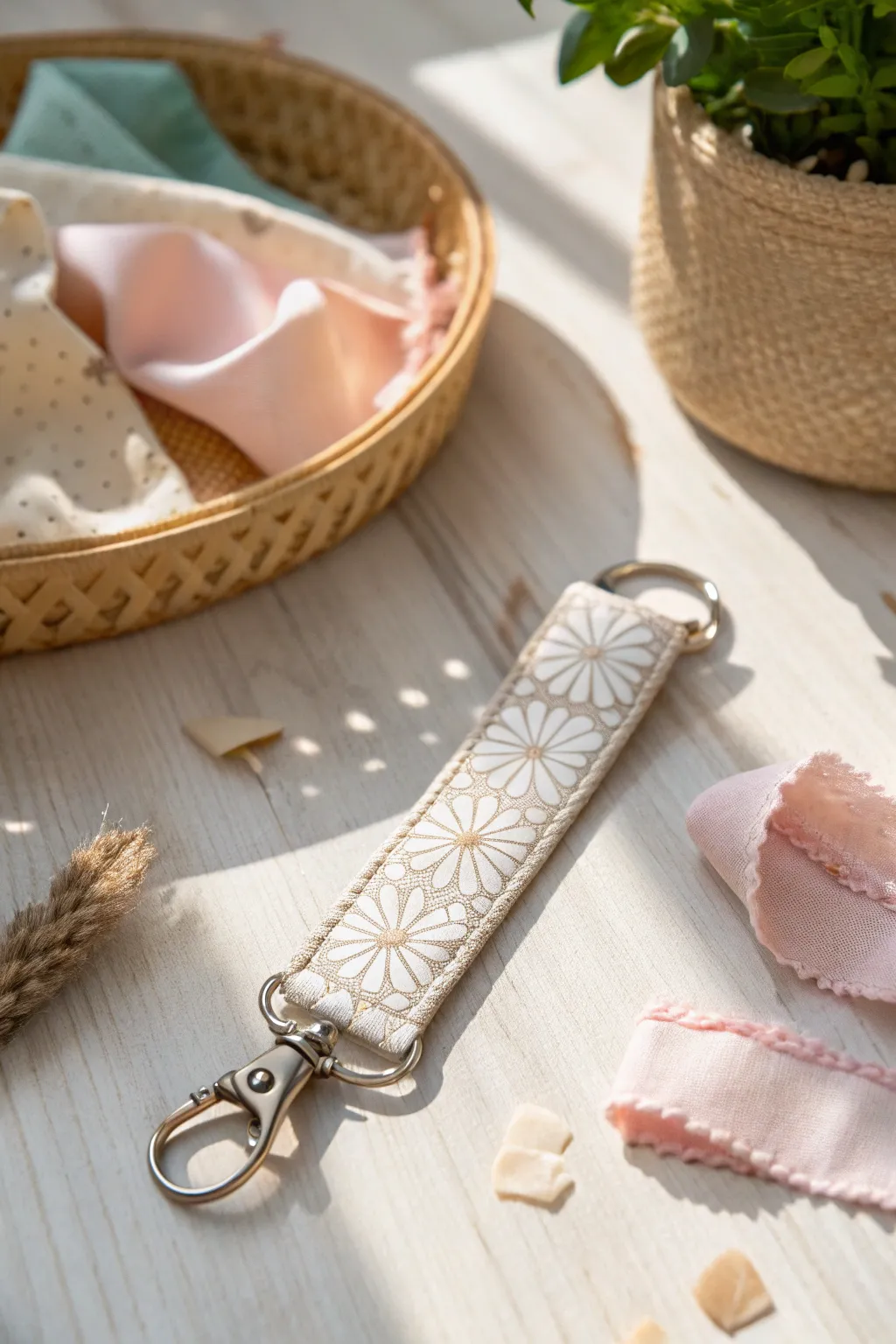 Crafted with love: These charming fabric keychains turn fabric scraps into delightful surprises. Perfect for gifting with a personal touch!