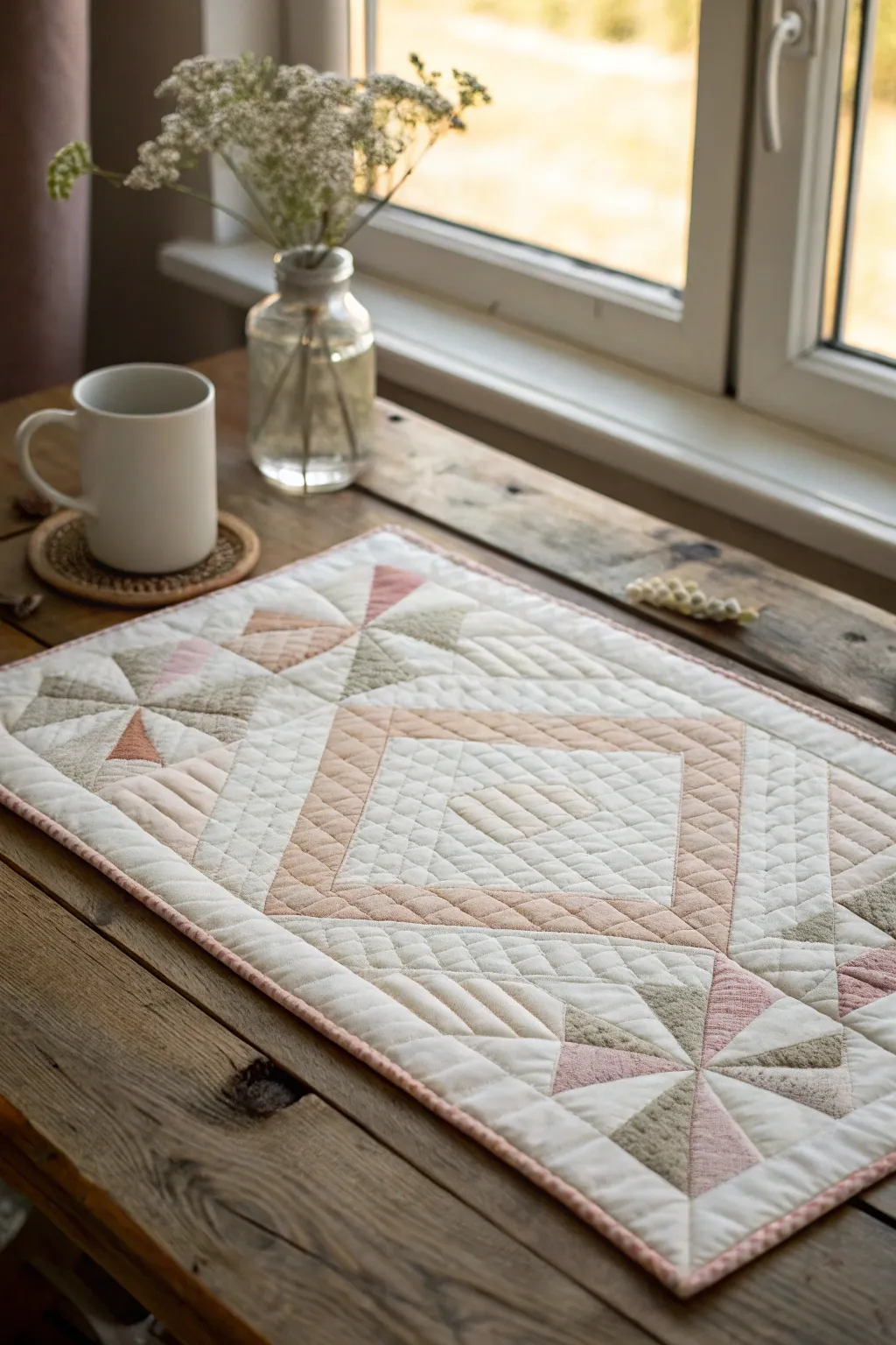 Elevate your table setting with handcrafted quilted placemats—where simplicity meets artistry.