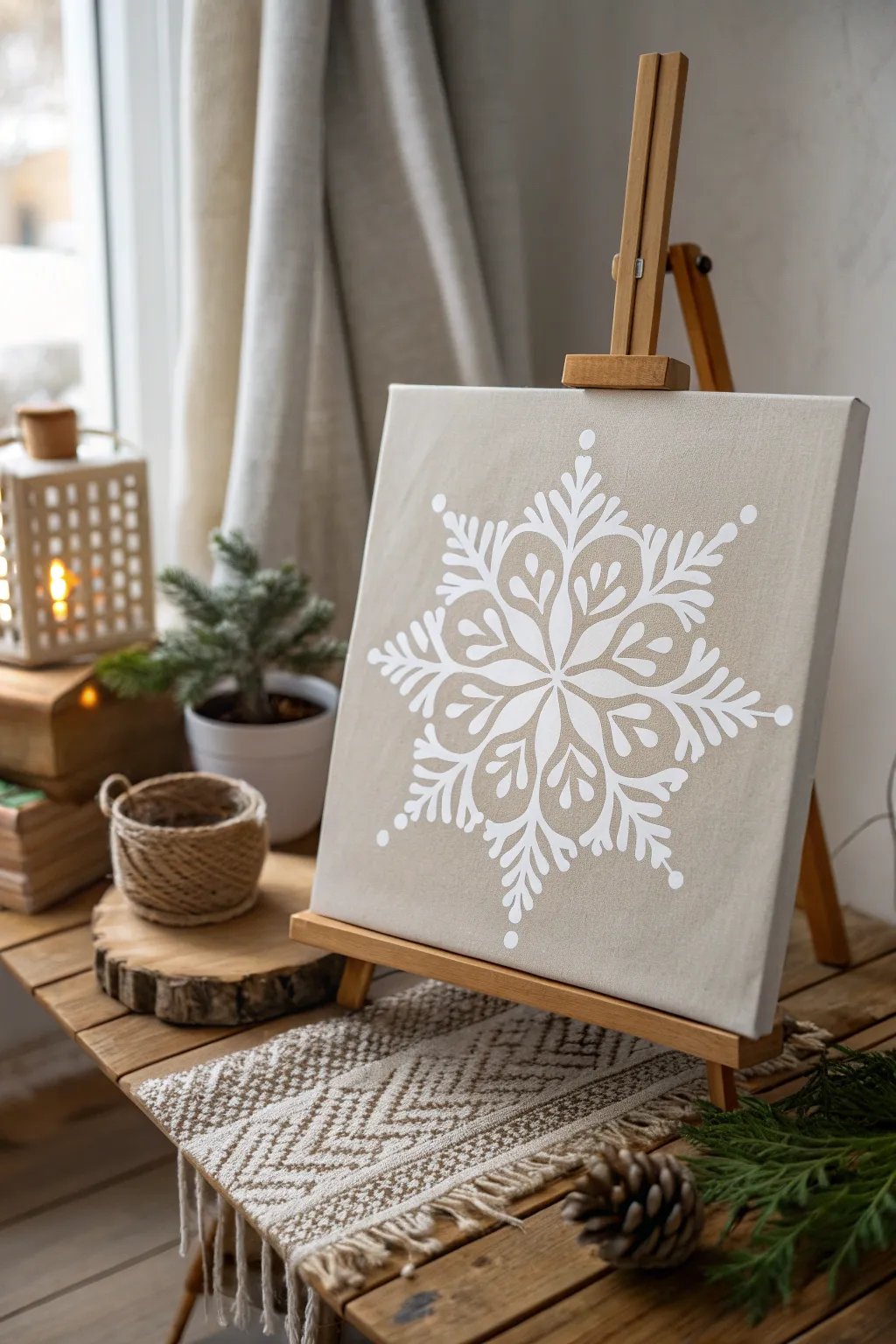 Craft your winter wonderland with crisp and elegant snowflake stencils. #MinimalistBeauty #Craftsmanship