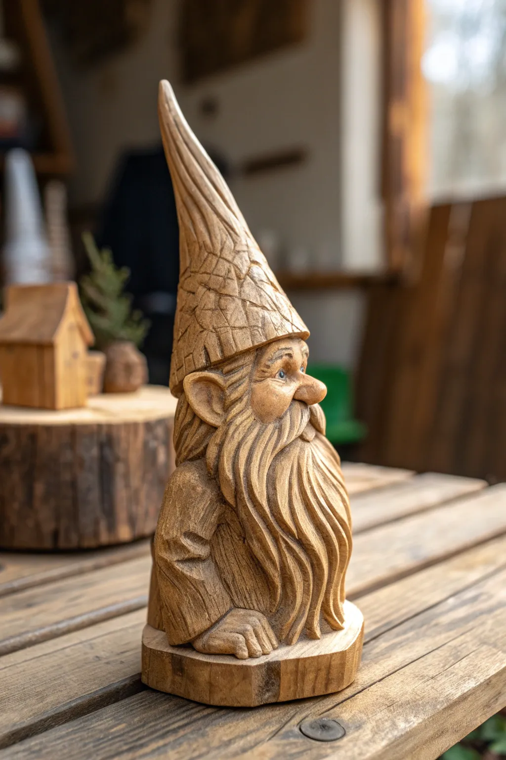 Discover the charm of handcrafted wooden gnomes—perfect for adding character to any space!