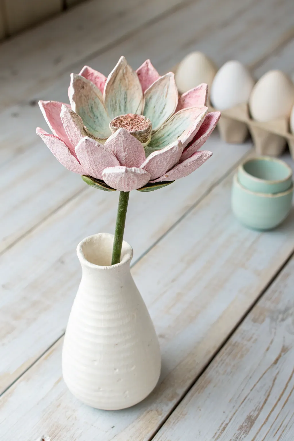 Transform everyday egg cartons into timeless blooms with a touch of creativity and color!