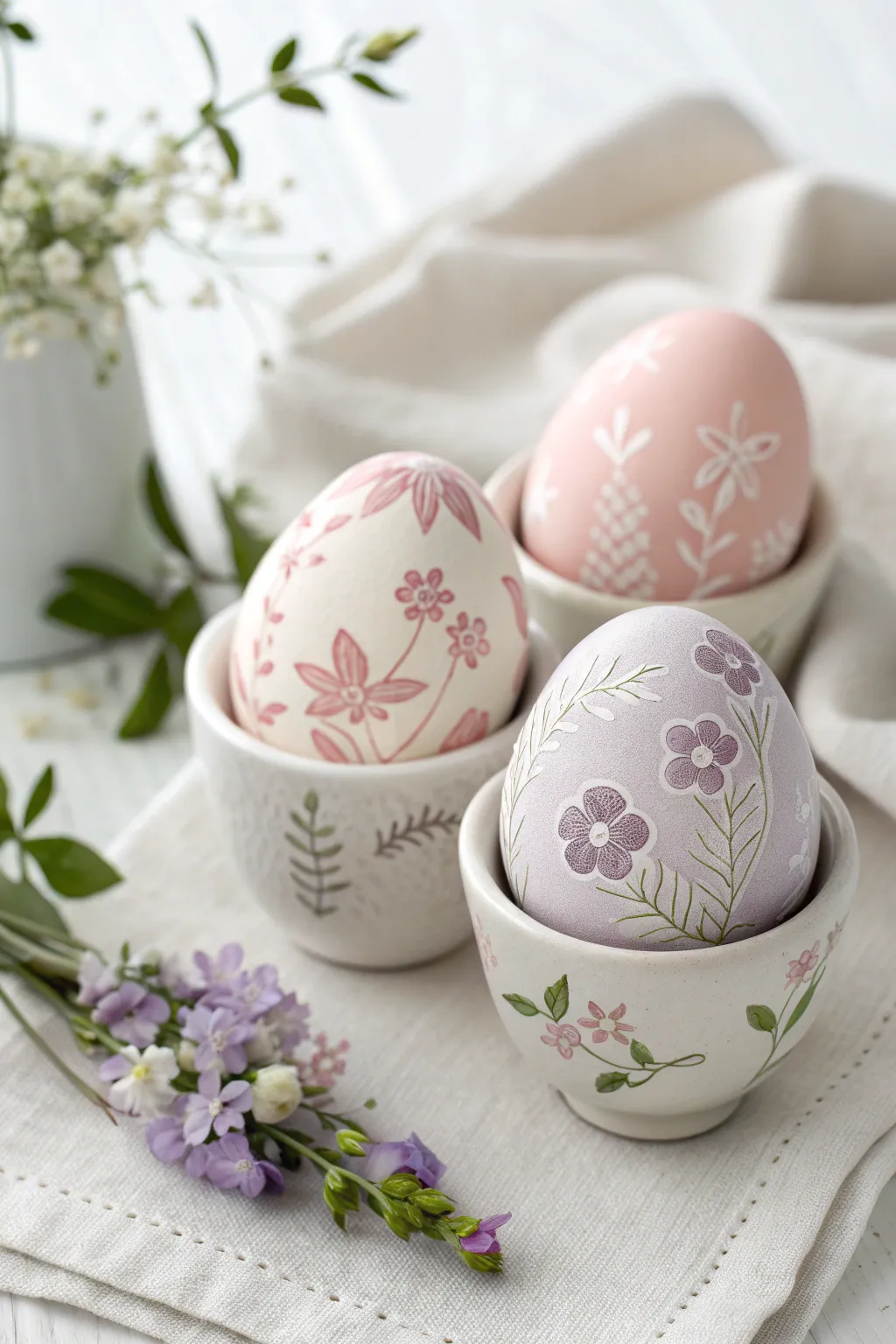 Embrace nature's elegance with handcrafted floral eggshell vases, perfect for adding a touch of minimalist beauty to your home.