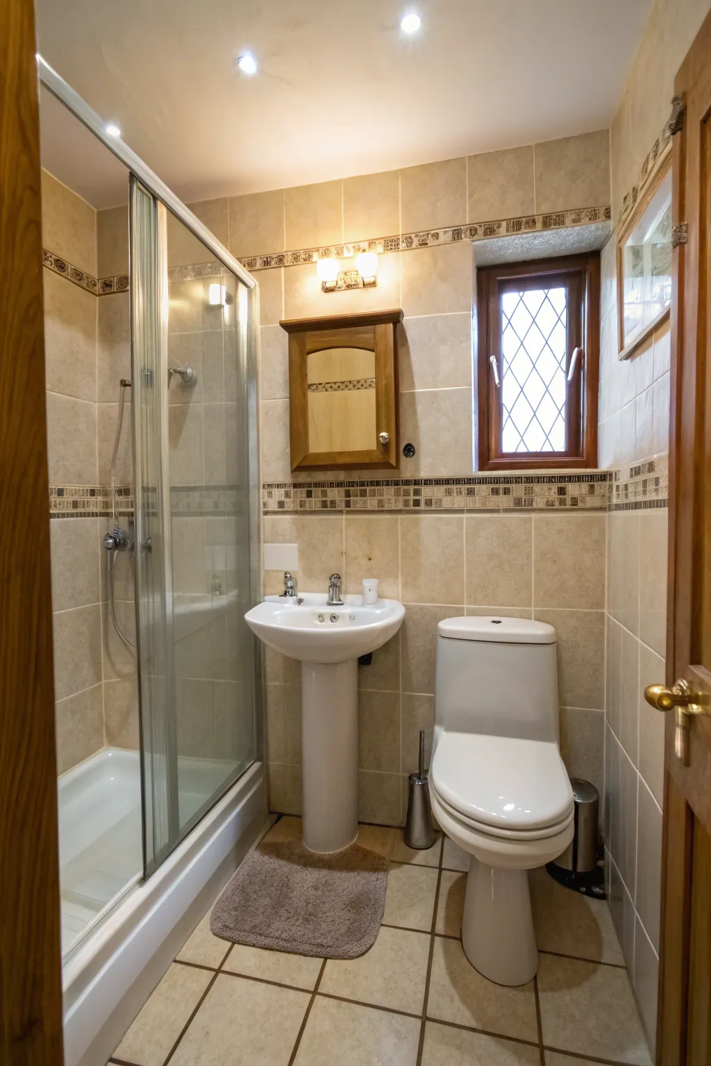 Smart use of space in a compact ensuite.