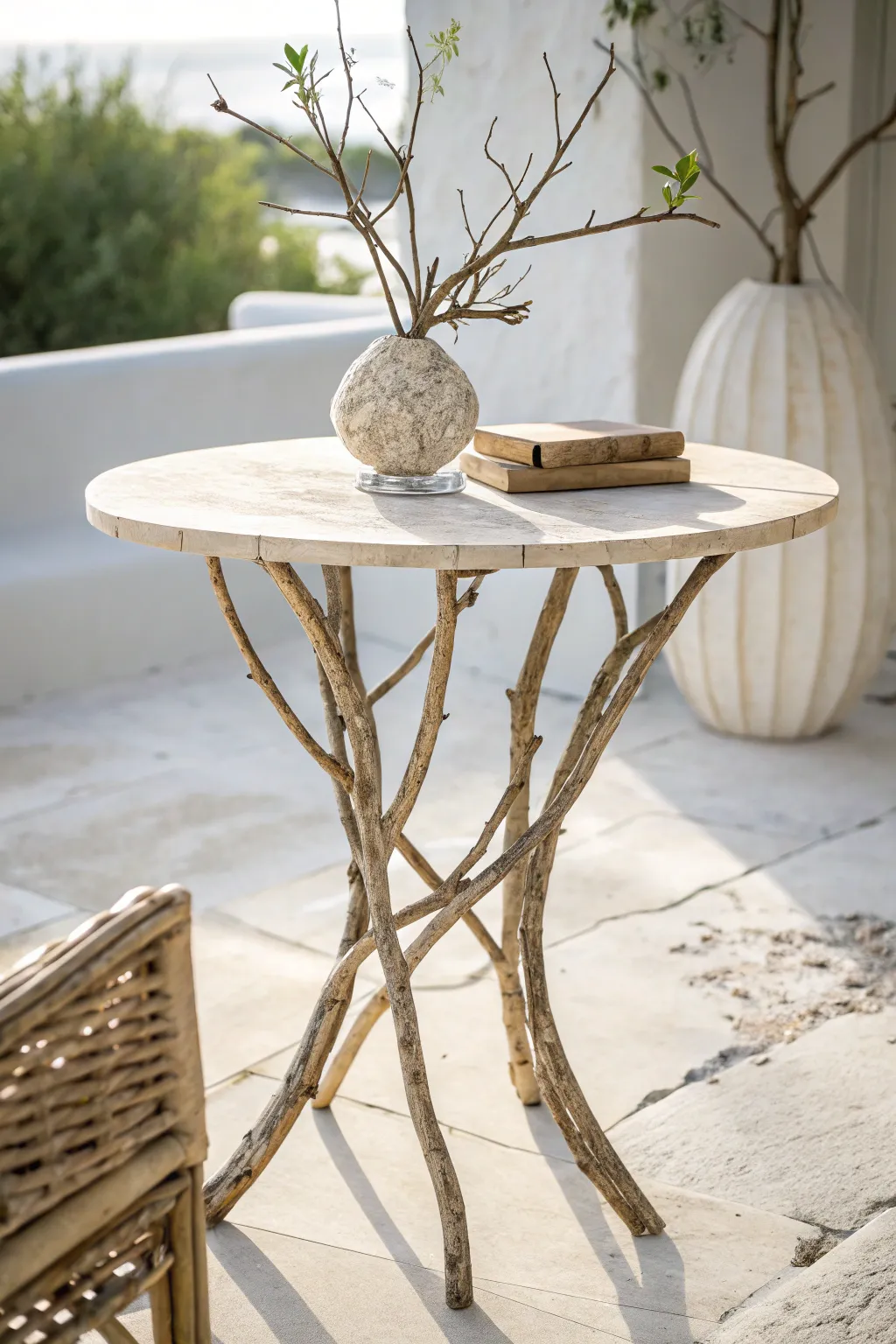 Create a whimsical retreat with this charming twiggy table—perfect for fairy gatherings in your garden sanctuary.