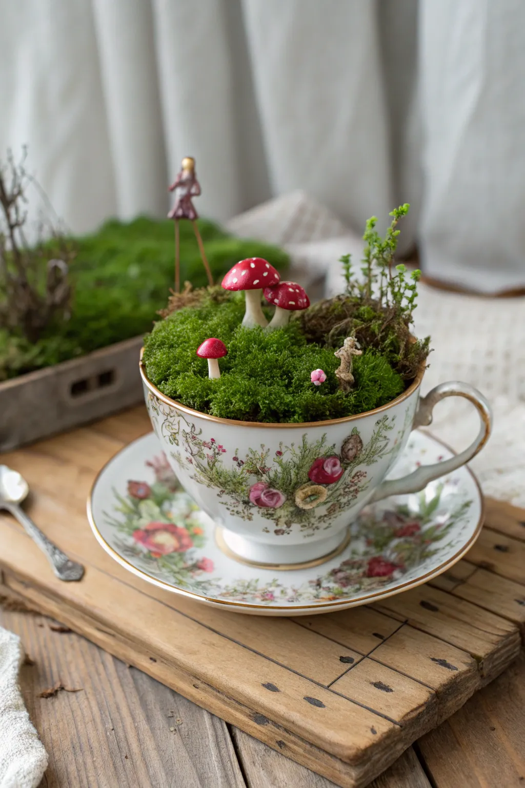 Transform your teacup into a magical fairy garden and watch imaginations soar!